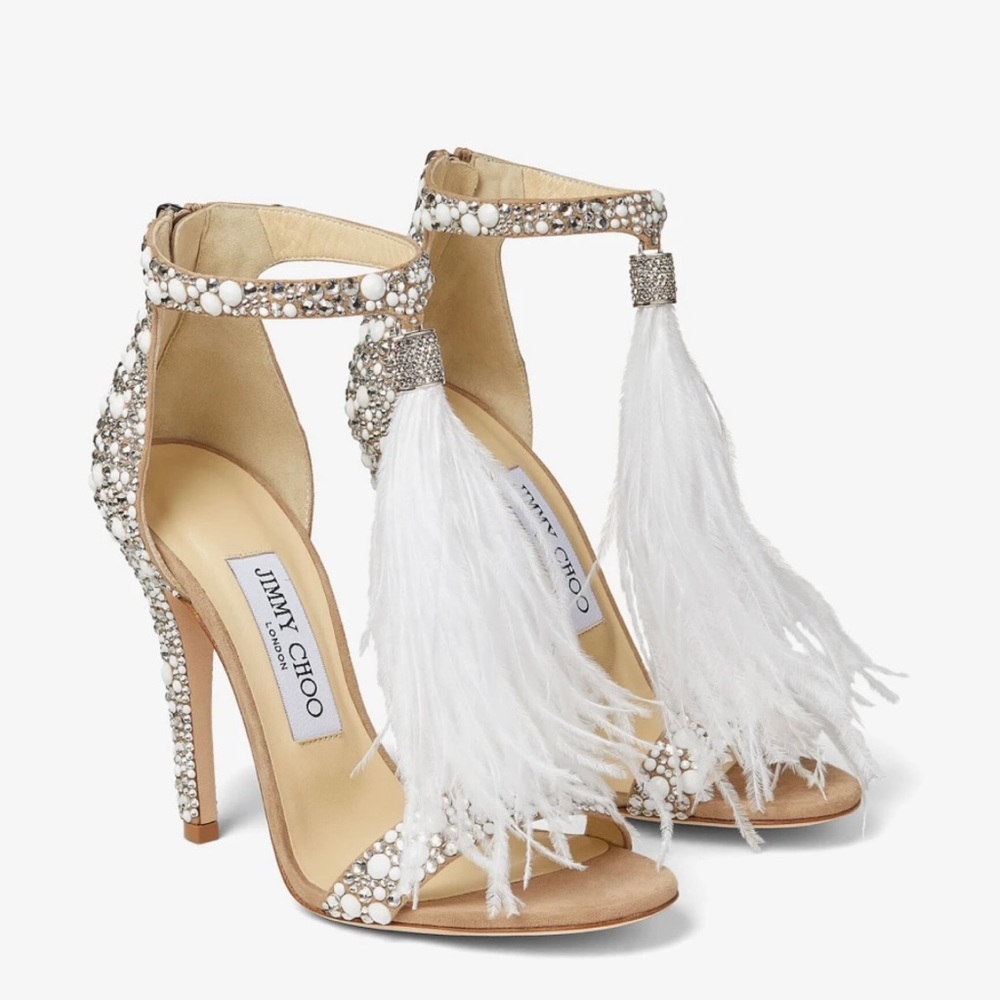 JIMMY CHOO Ostrich feather VIOLA heel 💫